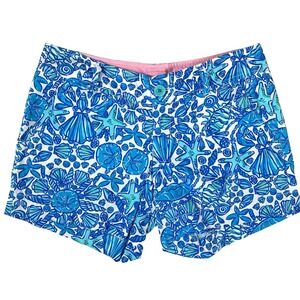 Lilly Pulitzer Callahan 5" Inseam Shorts sz 0 Sailors Valentine Shells Starfish